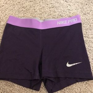 Purple Nike Pro Spandex